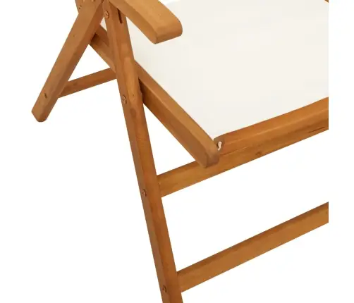 Dārza Krēsli, 2 Gab., Krēmbalti, Akācijas Masīvkoks, Audums Vidaxl