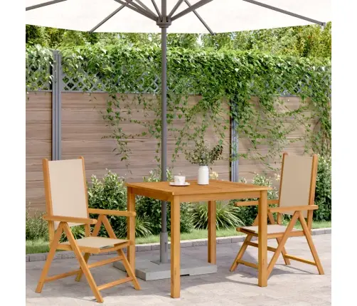 Sodo Kėdės, 2Vnt., Smėlio, Akacijos Masyvas Ir Audinys