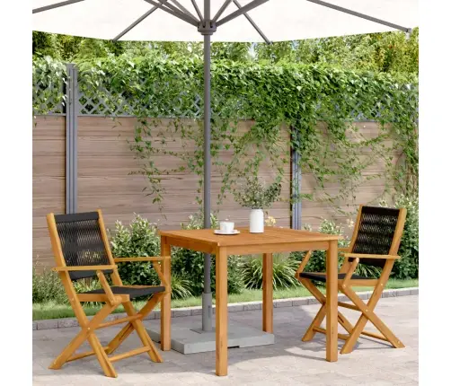 Dārza Krēsli, 2 Gab., Akācijas Koks, Melns, Polipropilēns Vidaxl Dārza Krēsli, 2 Gab., Akācijas Koks, Melns, Polipropilēns Vidaxl