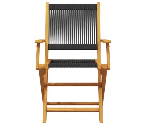 Dārza Krēsli, 2 Gab., Akācijas Koks, Melns, Polipropilēns Vidaxl Dārza Krēsli, 2 Gab., Akācijas Koks, Melns, Polipropilēns Vidaxl