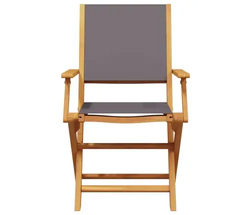 Dārza Krēsli, 2Gab., Antracītpelēki, Akācijas Masīvkoks, Audums Vidaxl