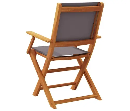 Dārza Krēsli, 2Gab., Antracītpelēki, Akācijas Masīvkoks, Audums Vidaxl