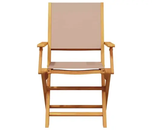 Dārza Krēsli, 2 Gab., Pelēkbrūni, Akācijas Masīvkoks, Audums Vidaxl