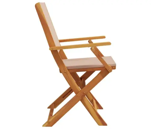 Dārza Krēsli, 2 Gab., Pelēkbrūni, Akācijas Masīvkoks, Audums Vidaxl