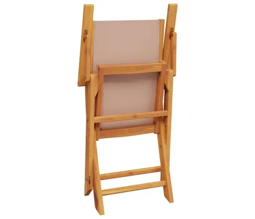 Dārza Krēsli, 2 Gab., Pelēkbrūni, Akācijas Masīvkoks, Audums Vidaxl