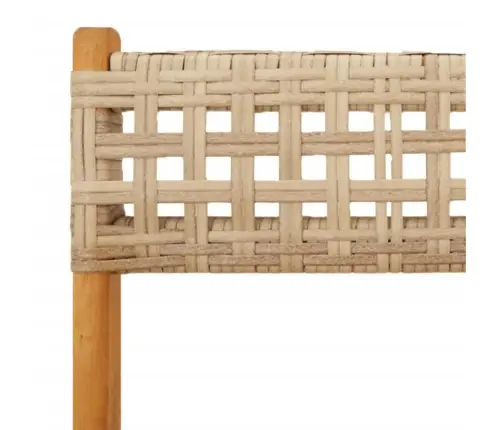 Bistro Krēsli, 2 Gab., Akācijas Koks, Bēša Pe Rotangpalma Vidaxl