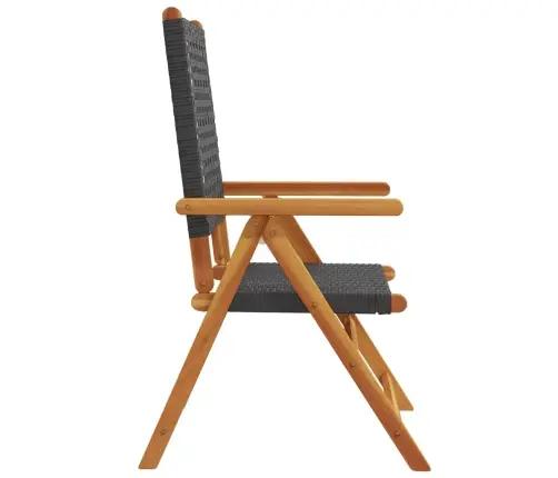 Sodo Kėdės, 2Vnt., Juodos, Akacijos Masyvas Ir Poliratanas