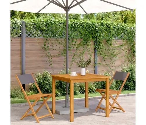 Bistro Krēsli, 2Gb., Antracītpelēki, Akācijas Masīvkoks, Audums Vidaxl