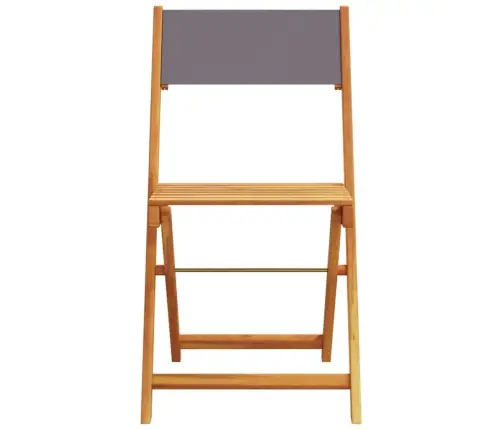 Bistro Krēsli, 2Gb., Antracītpelēki, Akācijas Masīvkoks, Audums Vidaxl