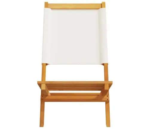 Sodo Kėdės, 2Vnt., Kreminės, Akacijos Masyvas Ir Audinys