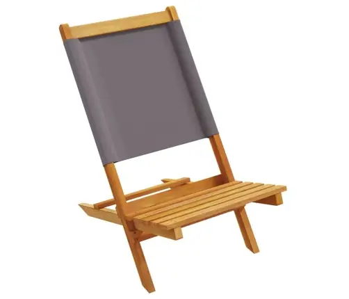 Dārza Krēsli, 2Gab., Antracītpelēki, Akācijas Masīvkoks, Audums Vidaxl