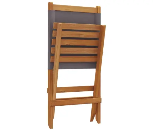 Dārza Krēsli, 2Gab., Antracītpelēki, Akācijas Masīvkoks, Audums Vidaxl