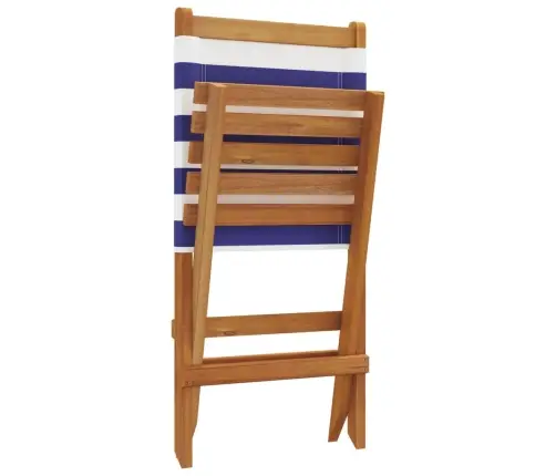 Aiatoolid 2 Tk, Sinine Ja Valge, Akaatsiapuit Ja Kangas