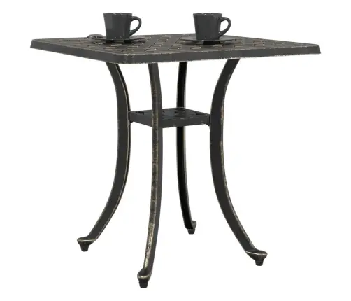 Dārza Galds, Bronzas Krāsa, 53X53X53 Cm, Liets Alumīnijs Vidaxl