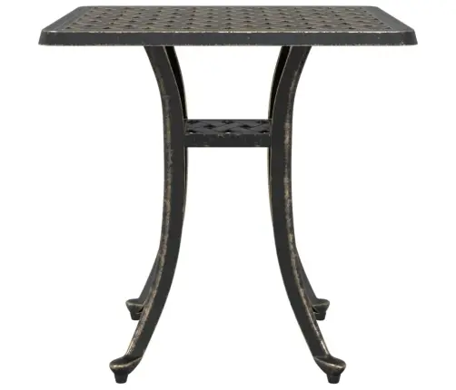 Dārza Galds, Bronzas Krāsa, 53X53X53 Cm, Liets Alumīnijs Vidaxl