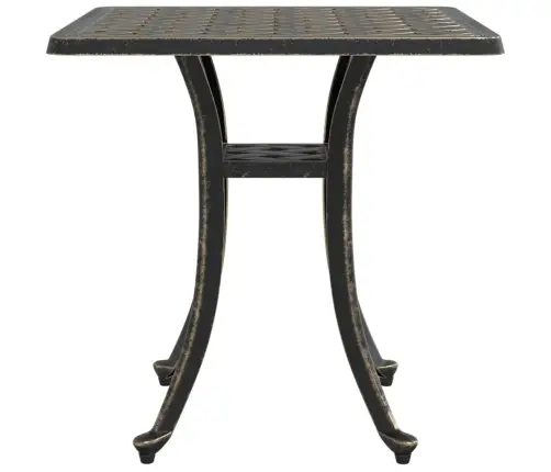 Dārza Galds, Bronzas Krāsa, 53X53X53 Cm, Liets Alumīnijs Vidaxl