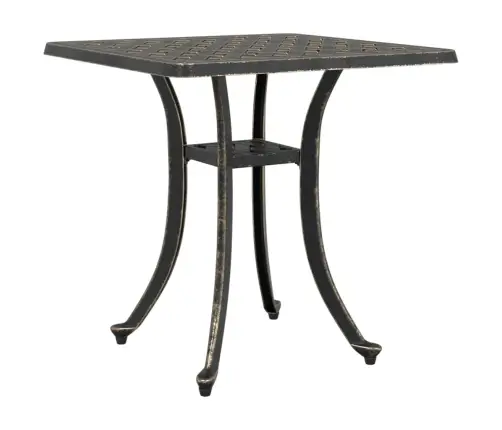 Dārza Galds, Bronzas Krāsa, 53X53X53 Cm, Liets Alumīnijs Vidaxl