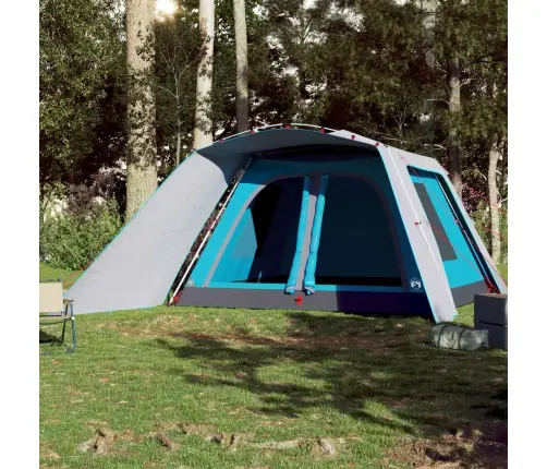 Ģimenes Telts Ar Lieveni, 9 Personām, Zils Vidaxl
