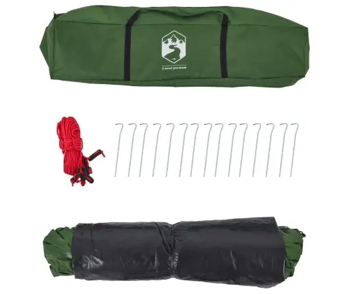 Kempinga Telts 3 Personām, Kupola Forma, Zaļa Vidaxl