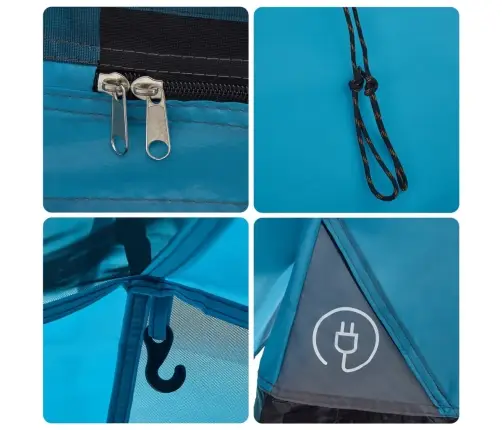 Matkatelk 3 Inimesele, Kuppel, Sinine, Kiirvabastus