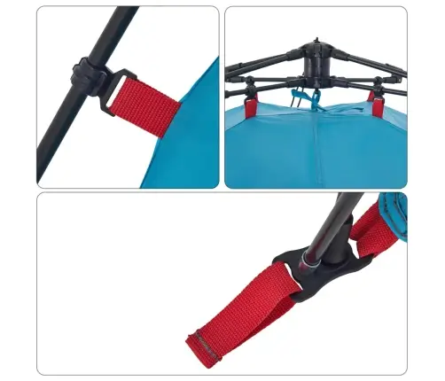 Matkatelk 3 Inimesele, Kuppel, Sinine, Kiirvabastus