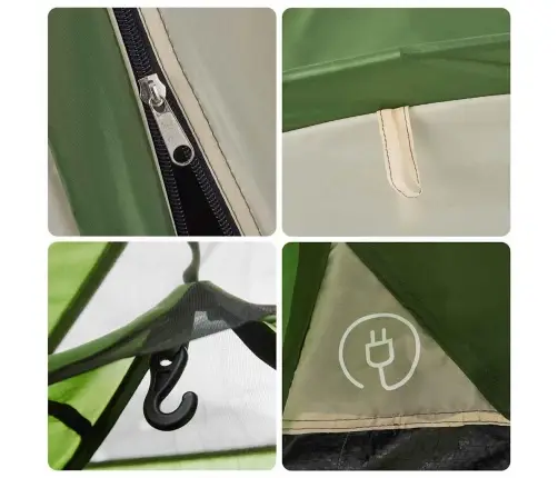 Stovyklavimo Palapinė, Žalia, Trivietė, Kupolinė