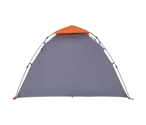 Kempinga Telts 3 Personām, Kupola Forma, Pelēka, Oranža Vidaxl