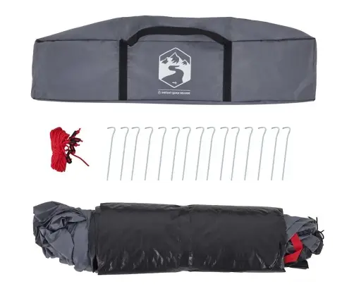 Kempinga Telts 3 Personām, Kupola Forma, Pelēka, Oranža Vidaxl