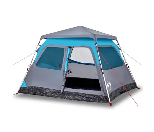 Kempinga Telts 4 Personām, Kupola Forma, Zils Vidaxl