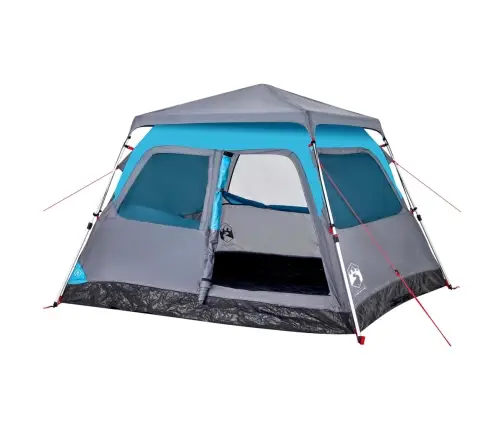 Kempinga Telts 4 Personām, Kupola Forma, Zils Vidaxl