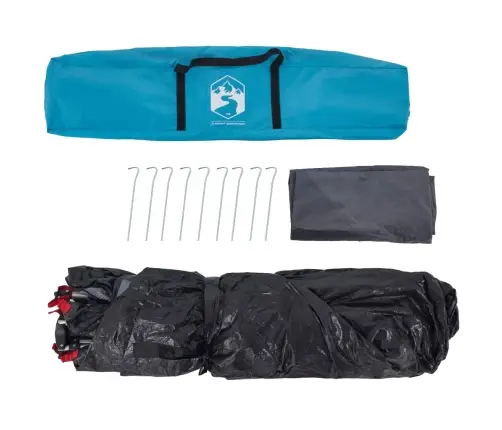 Kempinga Telts 4 Personām, Kupola Forma, Zils Vidaxl