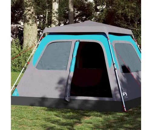 Ģimenes Kempinga Telts 6 Personām, Kupola Forma, Zila Vidaxl
