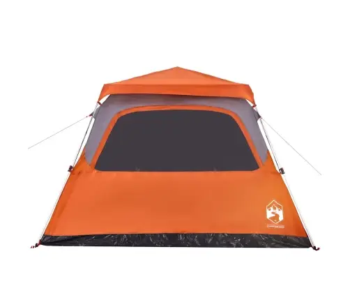 Ģimenes Kempinga Telts 6 Personām, Kupola Forma, Pelēka, Oranža Vidaxl