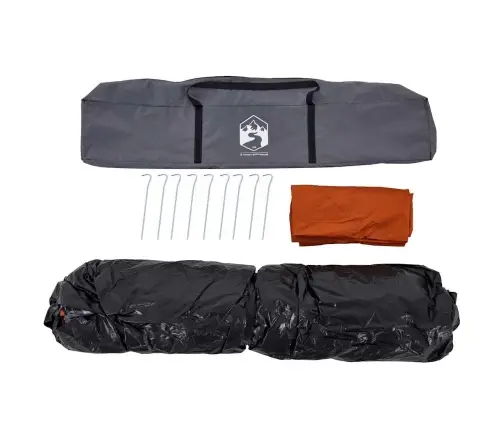 Ģimenes Kempinga Telts 6 Personām, Kupola Forma, Pelēka, Oranža Vidaxl