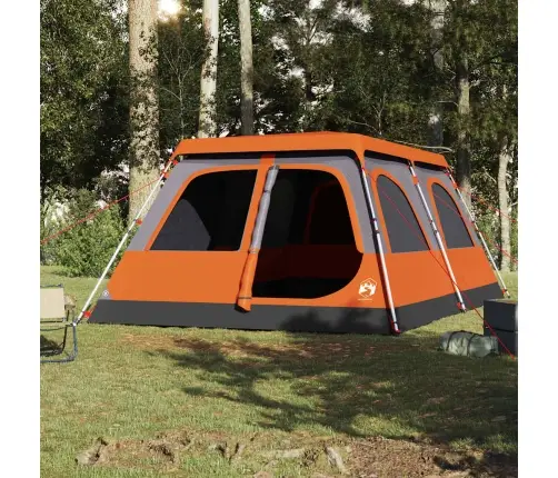 Ģimenes Kempinga Telts 8 Personām, Kupola Forma, Pelēka, Oranža Vidaxl