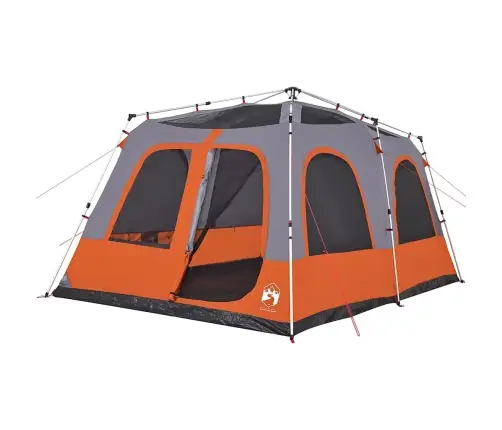 Ģimenes Kempinga Telts 8 Personām, Kupola Forma, Pelēka, Oranža Vidaxl
