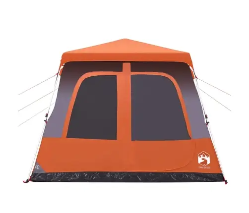 Ģimenes Kempinga Telts 8 Personām, Kupola Forma, Pelēka, Oranža Vidaxl