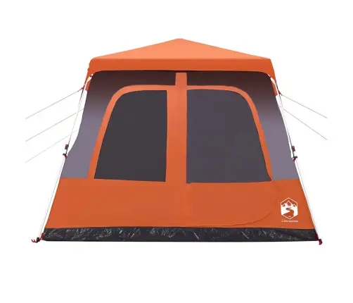 Ģimenes Kempinga Telts 8 Personām, Kupola Forma, Pelēka, Oranža Vidaxl