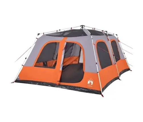 Šeimos Palapinė, Pilka Ir Oranžinė, 10 Vietų, Kupolinė
