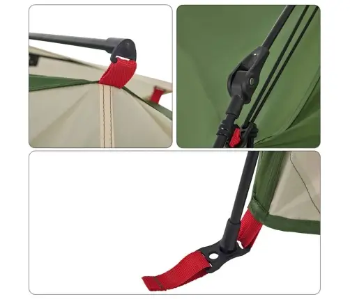 Kempinga Telts 4 Personām, Kupola Forma, Zaļa Vidaxl