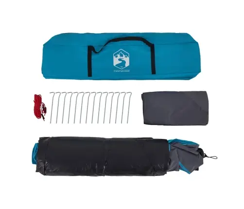 Kempinga Telts 4 Personām, Kupola Forma, Zils Vidaxl