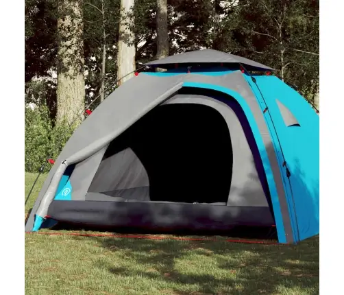 Kempinga Telts 4 Personām, Kupola Forma, Zils Vidaxl