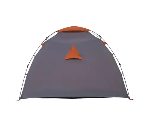 Kempinga Telts 4 Personām, Kupola Forma, Pelēka, Oranža Vidaxl
