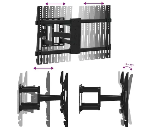 Sieninis Televizoriaus Laikiklis 37-80 Colių Ekranui, 40Kg