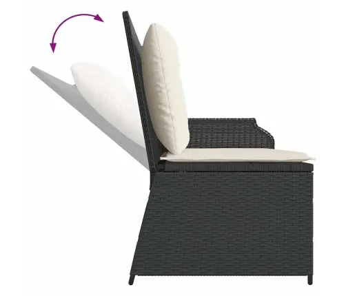 Atgāžams Dārza Krēsls Ar Matračiem, Melna Pe Rotangpalma Vidaxl Atgāžams Dārza Krēsls Ar Matračiem, Melna Pe Rotangpalma Vidaxl