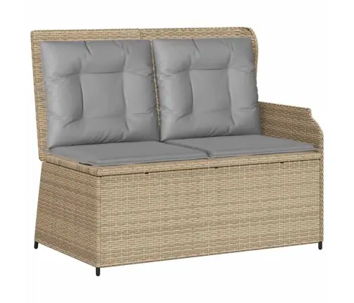 Atgāžams Dārza Krēsls Ar Matračiem, Bēša Pe Rotangpalma Vidaxl