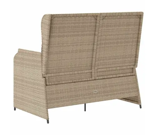 Atgāžams Dārza Krēsls Ar Matračiem, Bēša Pe Rotangpalma Vidaxl