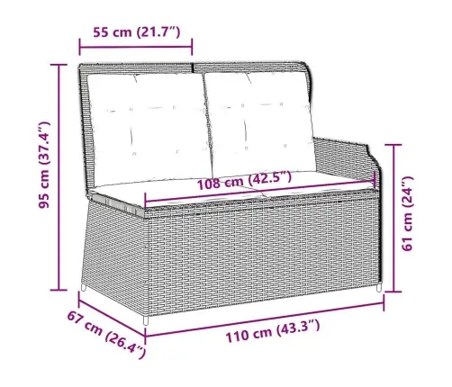 Atgāžams Dārza Krēsls Ar Matračiem, Bēša Pe Rotangpalma Vidaxl