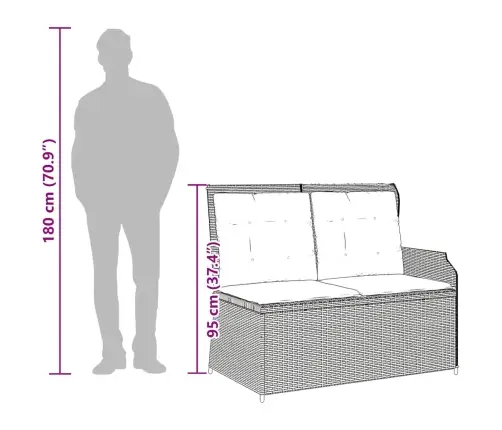 Atgāžams Dārza Krēsls Ar Matračiem, Bēša Pe Rotangpalma Vidaxl