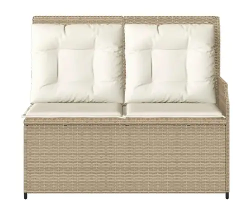 Atlošiamas Sodo Suoliukas Su Pagalvėlėmis, Smėlio, Poliratanas